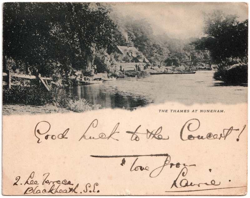 The front of an old postcard. The postcard is of Abingdon: Other local interest