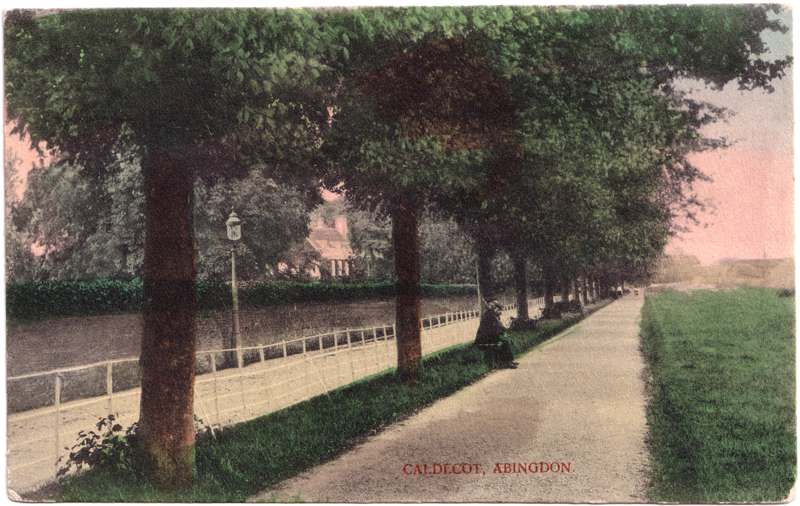 The front of an old postcard. The postcard is of Abingdon: Other Streets