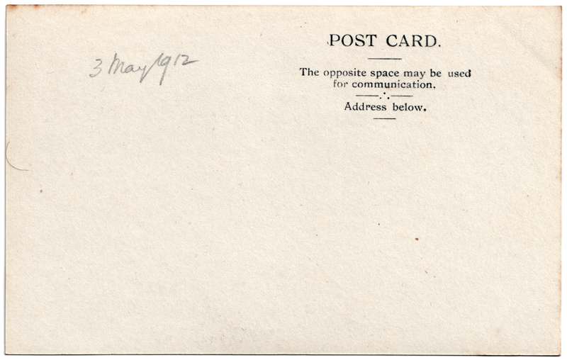 The reverse of an old postcard. The postcard is of Abingdon: The Abbey Buildings