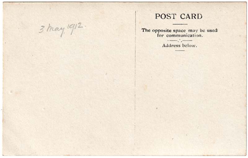 The reverse of an old postcard. The postcard is of Abingdon: The Abbey Buildings