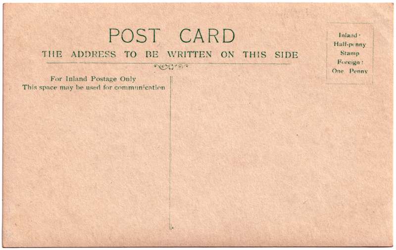 The reverse of an old postcard. The postcard is of Abingdon: Abbey Gateway