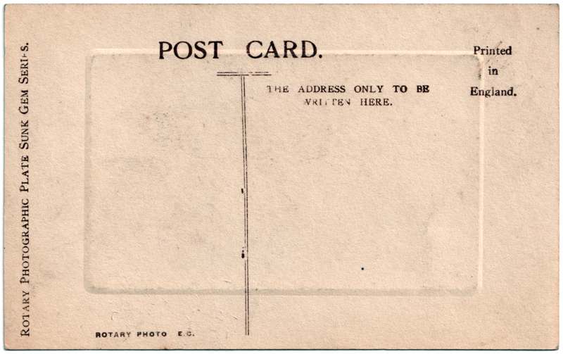 The reverse of an old postcard. The postcard is of Abingdon: St. Helen's from the Bridge