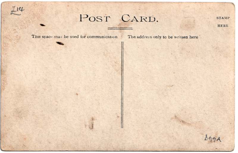 The reverse of an old postcard. The postcard is of Abingdon: The Bridge