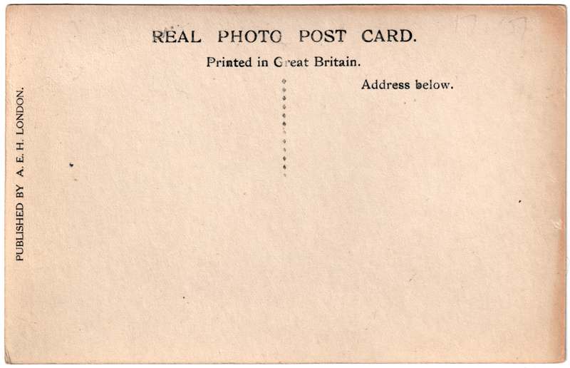 The reverse of an old postcard. The postcard is of Abingdon: Town Centre Streets