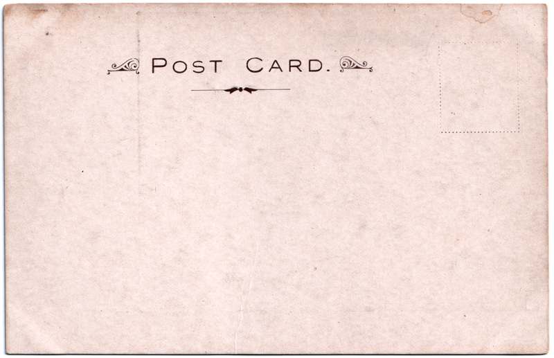 The reverse of an old postcard. The postcard is of Abingdon: Marketplace