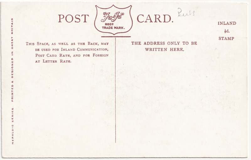 The reverse of an old postcard. The postcard is of Abingdon: The Bridge