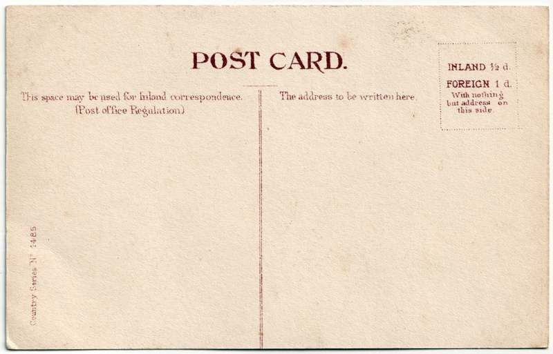 The reverse of an old postcard. The postcard is of Abingdon: Other local interest