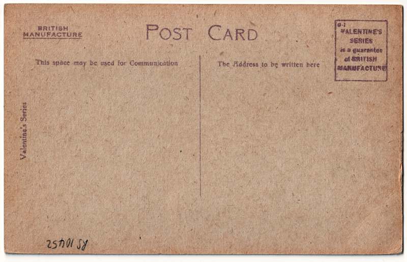 The reverse of an old postcard. The postcard is of Abingdon: Abbey Gateway