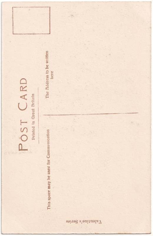 The reverse of an old postcard. The postcard is of Abingdon: St. Helen's Church and the Almshouses